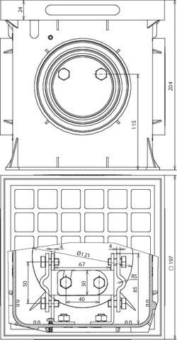 Immagine prodotto Dehn 549050 Scatola di disconnessione UF in plastica 200x200x205mm con disconnessione St/tZn