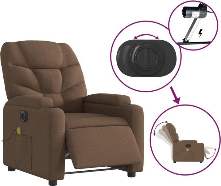 Produktbild VidaXL Massagesessel Elektrisch Stoff