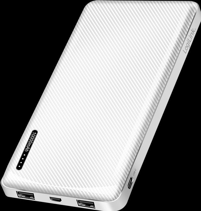 Produktbild LogiLink POWERBANK PA0316, 10.000mAh, 2-fach USB-A Ausgang (10000 mAh, 12 W, 12 Wh)