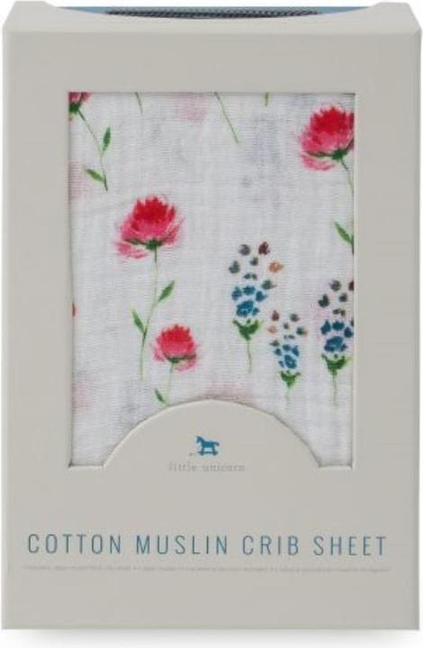 Actual product image little unicorn Cotton Muslin Crib Sheet - Wild Mums