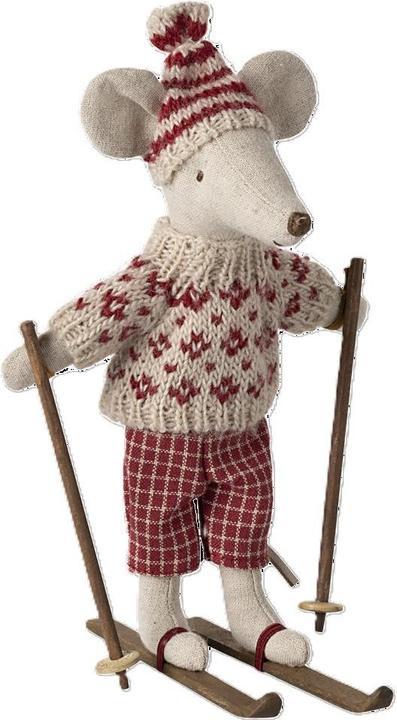 Actual product image Maileg Winter mouse with ski set (16 cm)