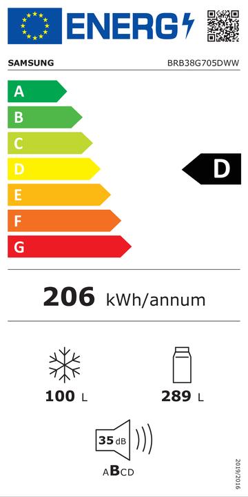 Energie-Label Samsung BRB38G705DWW (389 l)