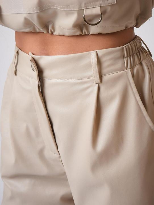 Actual product image Project X Paris Women's imitation leather square padded trousers (L)