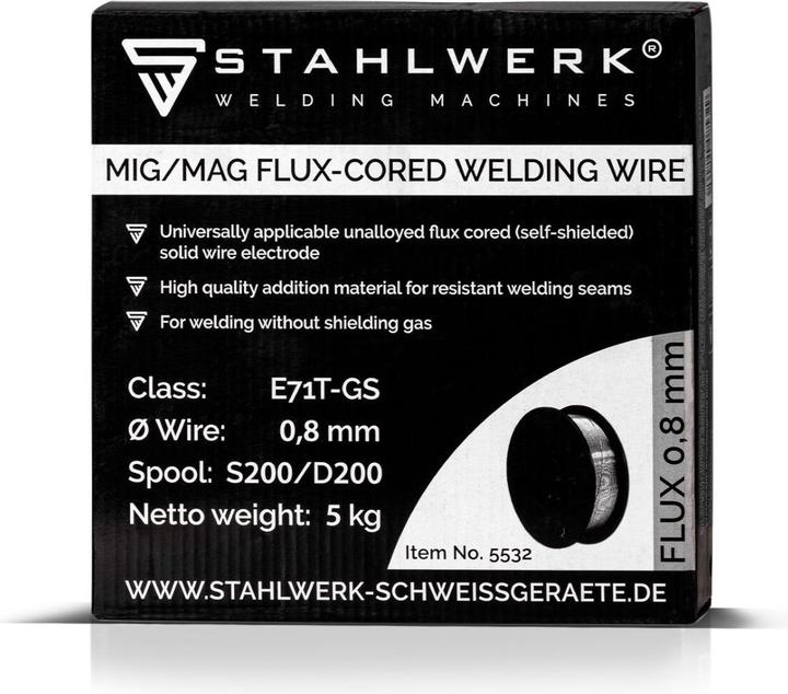 Produktbild Stahlwerk Fülldraht MIG MAG E71T-GS Ø 0,8 mm S200/ D200 5 kg Drahtrolle