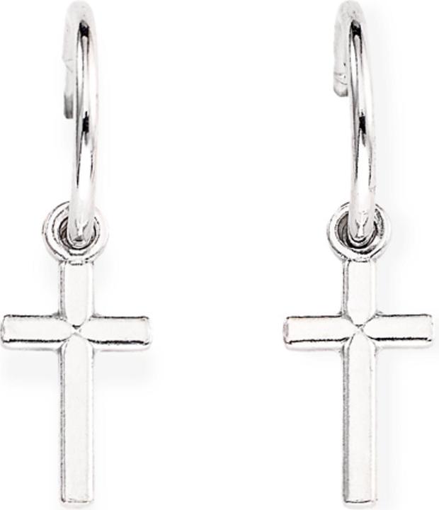 Actual product image Amen Bell Cross Small Earrings (925 silver)