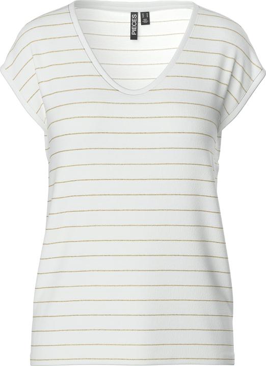 Pieces Pcbillo Tee Lurex Stripes Noos Bc