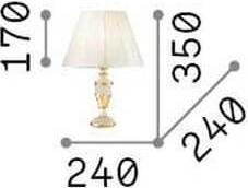 Image du produit Ideal lux FIRENZE Lampe de table E14 ⌀240mm Blanc 012889 (E27)