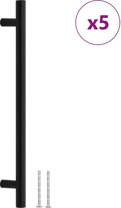 Immagine prodotto VidaXL Maniglie per mobili 5 pz. nere 192 mm in acciaio inox, colore