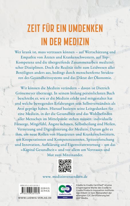Actual product image Medizin verändern (German, Dietrich Grönemeyer, 2022)
