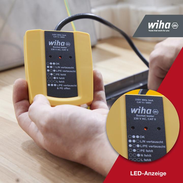 Actual product image Wiha Socket tester (CAT II 300V)