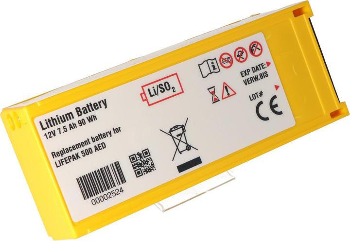 Actual product image AccuCell Physio Control Defibrillator Lifepak 500 Battery - 300-5380-030, 11141-000016 (1 pcs., Device specific, 7500 mAh, Battery + charger)