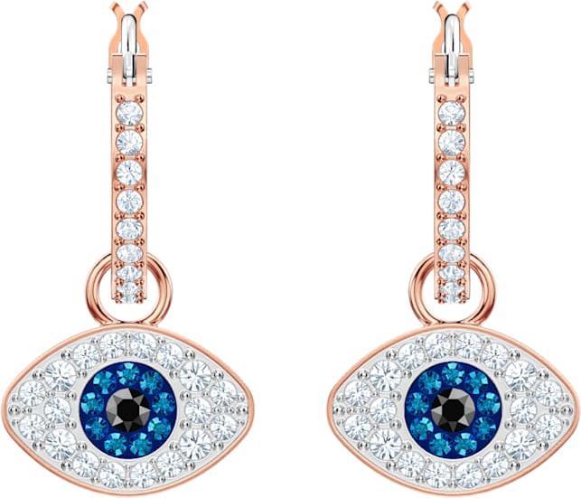 Image du produit Swarovski Boucles d'oreilles oeil maléfique Duo Hoop (Acier inoxydable)