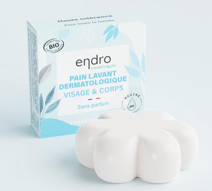 Actual product image Endro Dermatological wash care for face & body without perfume solid (Wash cream, 85 ml)