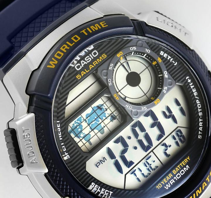 Produktbild Casio Mod. WORLD TIME ILLUMINATOR - 5 Alarms, 10 Year battery (Sportuhr, 43 mm)