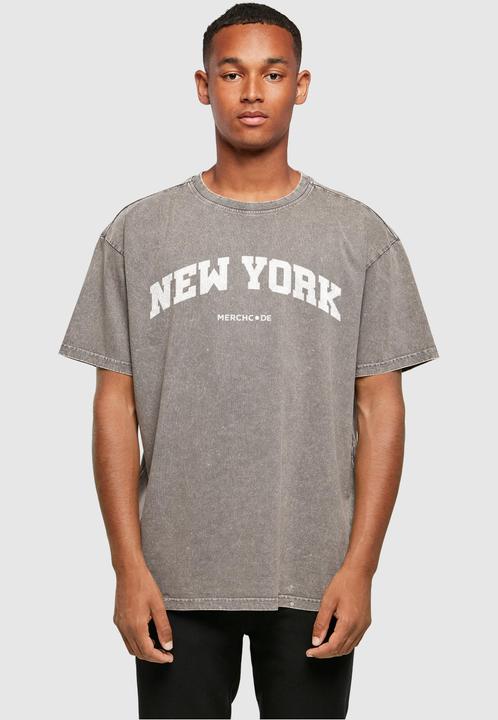 Immagine prodotto Merchcode New York Wording - Maglietta oversize lavata con acido - 113011 (XL)