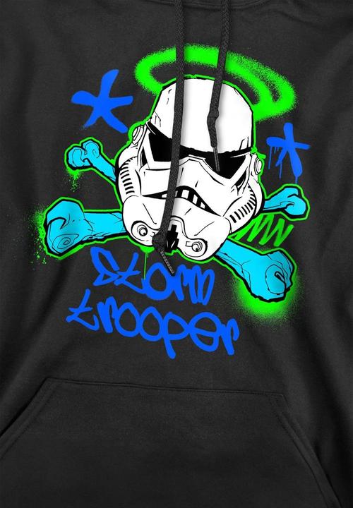 Actual product image Star Wars Mens Stormtrooper Stencil Hoodie (M)