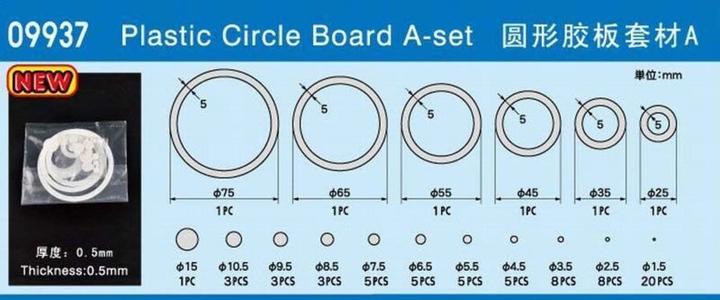 Produktbild Master Tools Plastic Circle Board A-set