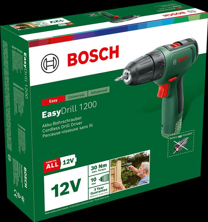 Actual product image Bosch Home & Garden EasyDrill 1200 Solo (Rechargeable battery operated)