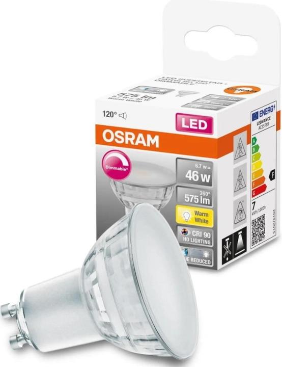 Productafbeelding Osram GU10 Reflector - Par16 (GU10, 6 W, 575 lm, 1 x, F)