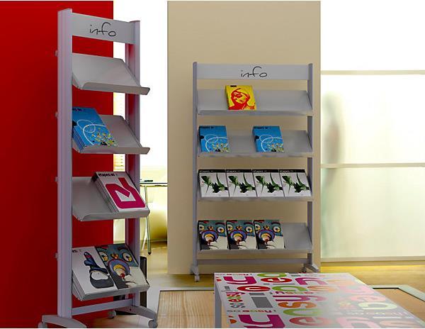 Actual product image kaiserkraft Mobile metal brochure stand (A4)