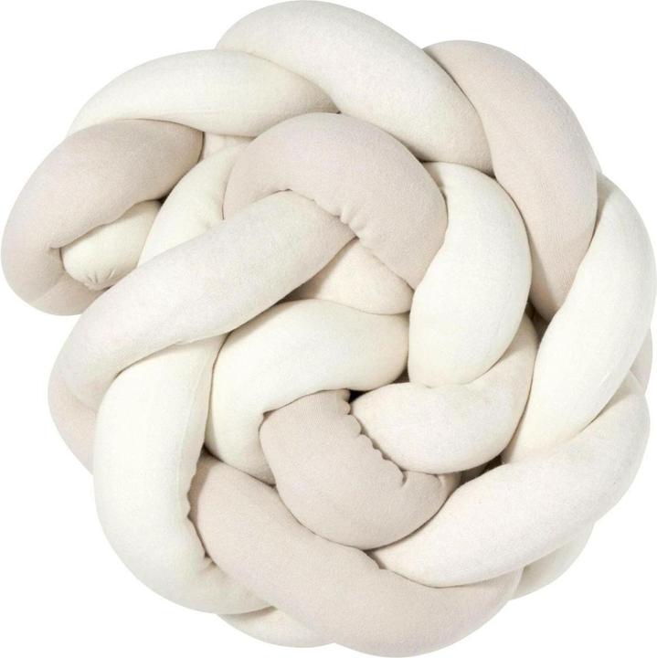Produktbild nordic coast company Bettschlange geflochten Trio Beige Sand Natur