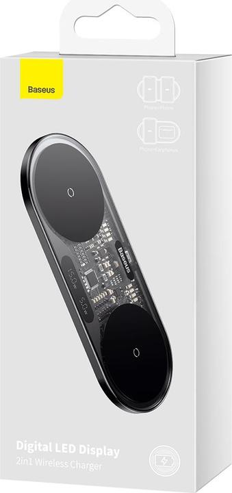 Produktbild Baseus Digital LED Display 2in1 Wireless Charger (20 W)