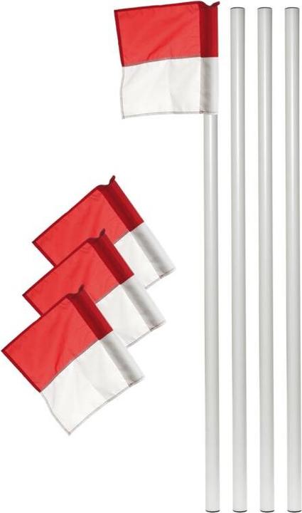 Produktbild Kübler Sport Grenzstangen 4er-Set Ø 50 mm, Rot / Weiss