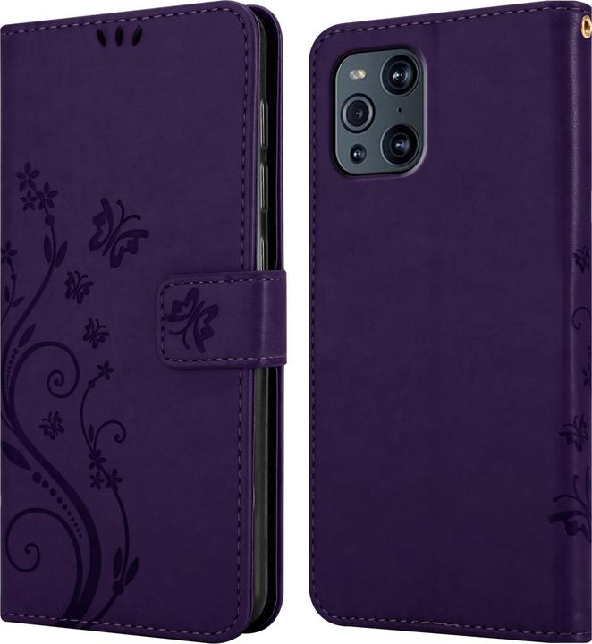 Immagine prodotto Cadorabo Copertina del libro a fiori (Oppo Find X3 Pro)