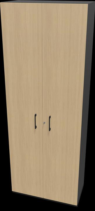 Oak decor bleached, Black, Dark grey