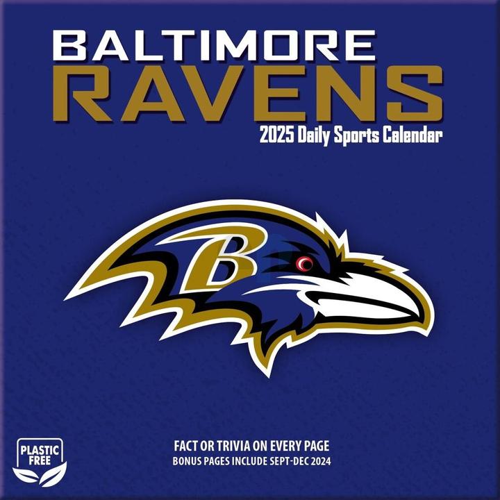 Immagine prodotto NFL - Baltimore Ravens - Calendario da tavolo 2025 (Tedesco, Francese, Italiano, Spagnolo, Inglese)