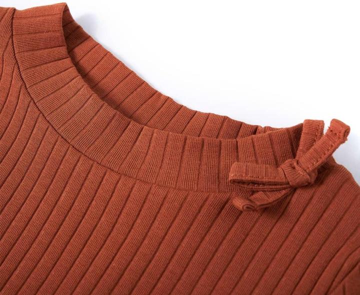 Produktbild VidaXL Kinder-Langarmshirt Cognac 116,Material: 95 % Baumwolle. 5 (116)