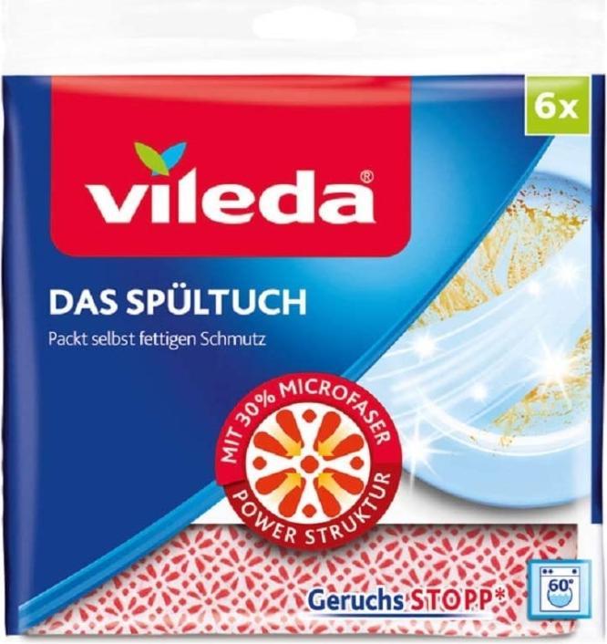 Image du produit Vileda Chiffon à vaisselle avec 30% de microfibres Pack de 6 (6 pcs)