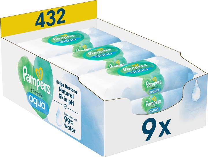 Actual product image Pampers Harmonie Aqua (432 Piece)
