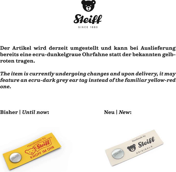 Produktbild Steiff Filou Katze, grau gespitzt