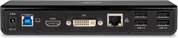 Actual product image Hamlet USB 3.0 Dual Display DVI and HDMI Docking Station, hub with 6 USB ports, LAN AND AUDI (USB-A, USB-B, 6 Ports)