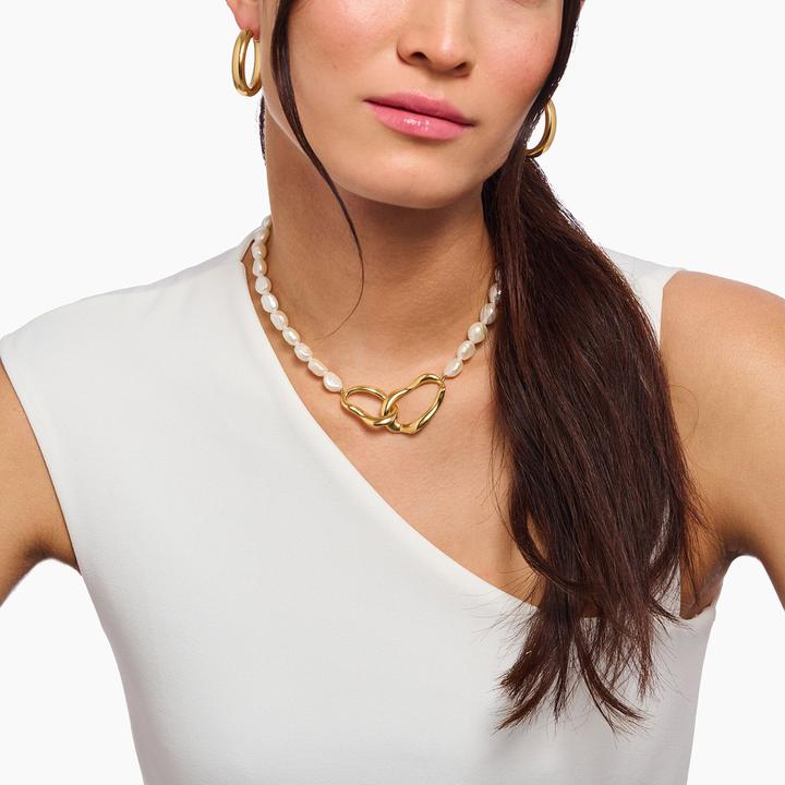 Actual product image Thomas Sabo Perlenkette Natural Beauty vergoldet (Freshwater cultured pearl, Sterling silver 925)