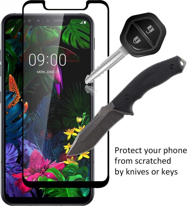 Actual product image Screenguard LG G8S ThinQ Full Screen Protective Glass Film 2.5D 9H (1 Piece, G8s ThinQ)