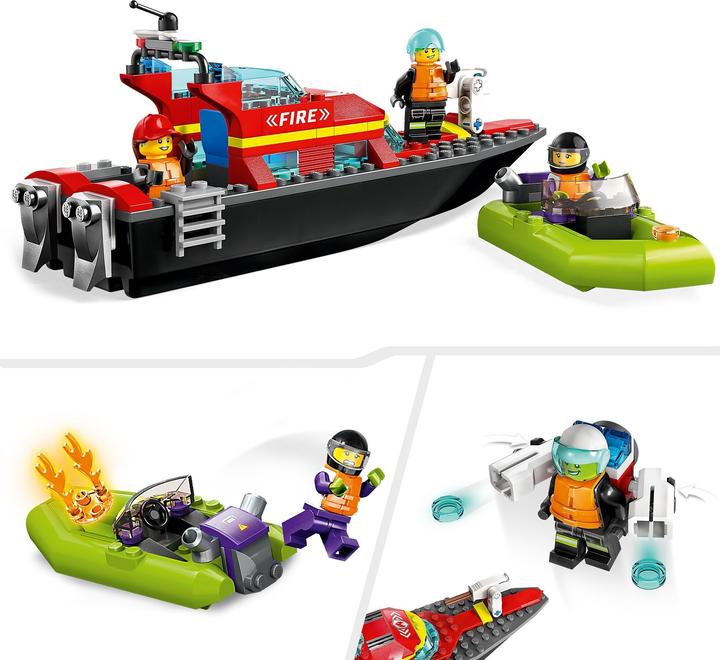 Immagine prodotto LEGO 60373 Barca a fuoco (60373, LEGO City)