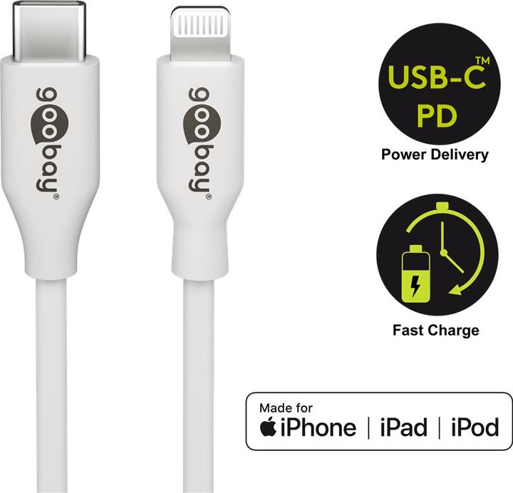 Produktbild Goobay Lightning - USB-C Kabel (2 m, USB 2.0)