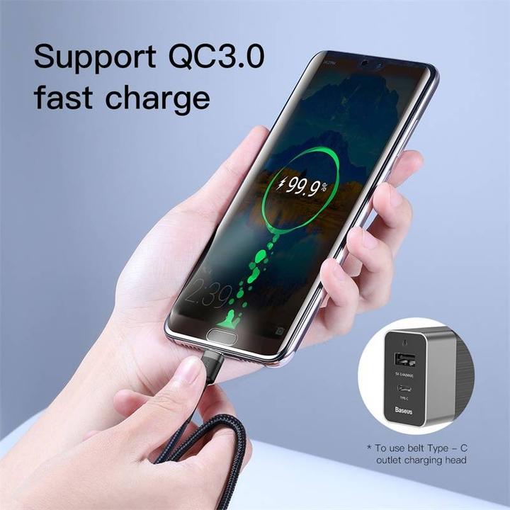 Actual product image Baseus Cafule Series Fast Charge (2 m, USB 2.0)