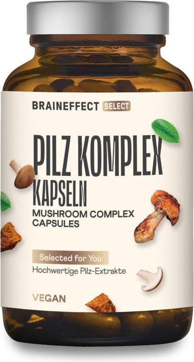 Actual product image Braineffect Mushroom complex capsules (120 Piece, Capsules)