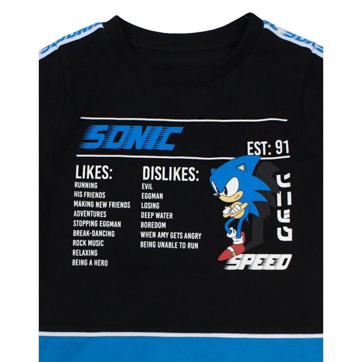 Actual product image Sonic The Hedgehog Gaming Statistics Tshirt Boys (116)