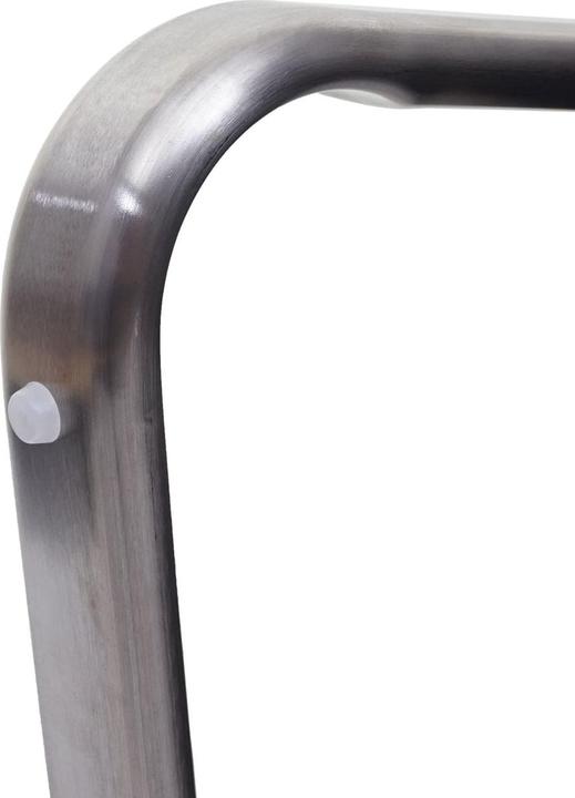 Actual product image Mendler Bench, Dining Room Bench Upholstered Bench, Backrest Fabric/Textile Stainless Steel Brushed - brown (160 cm)