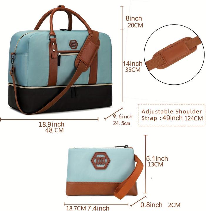 Actual product image Only-Bags.Store Travel bag with shoe compartment, sporty weekend bag, overnight bag with wet compartment