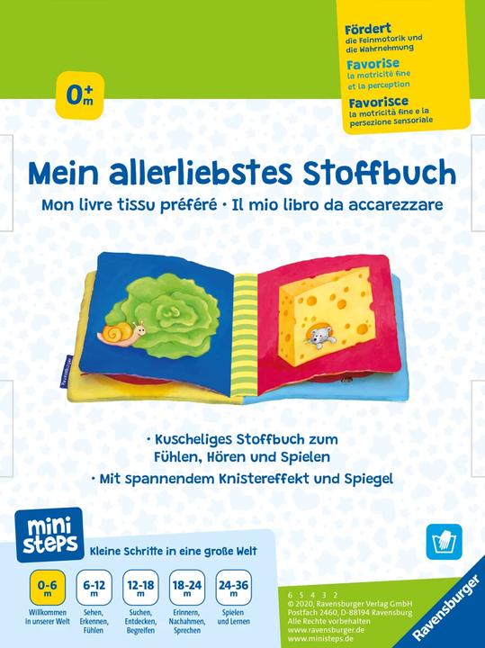 Image du produit Ravensburger Mon livre en tissu préféré (Allemand, Français, Italien)