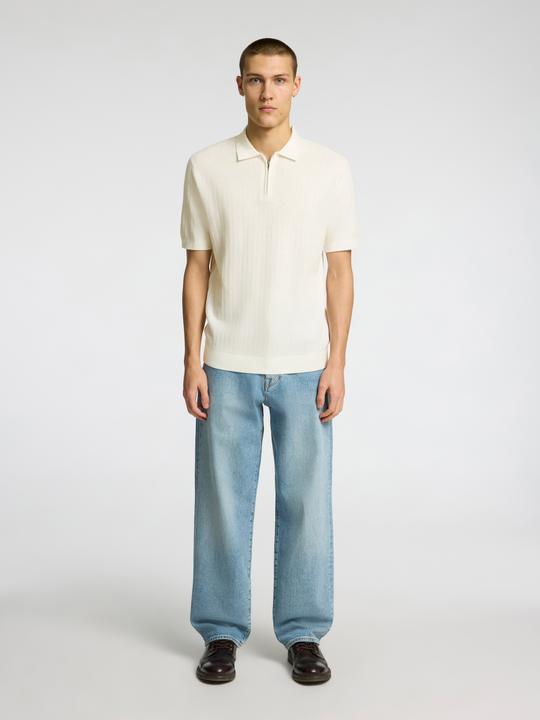 Produktbild Selected Homme Slhcran Ss Knit Structure Half Zip Polo (M)