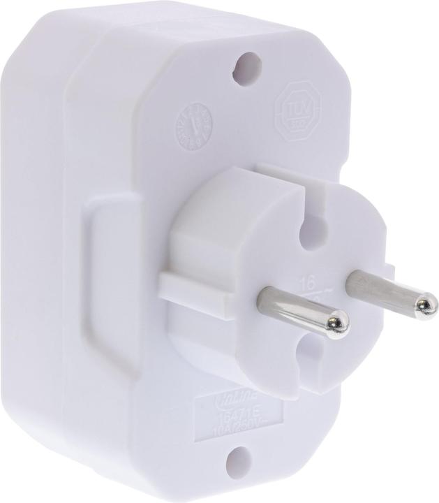 Immagine prodotto InLine Adattatore di presa, da CEE7/17 a 4x prese Euro, con protezione tattile avanzata, bianco (4 x)
