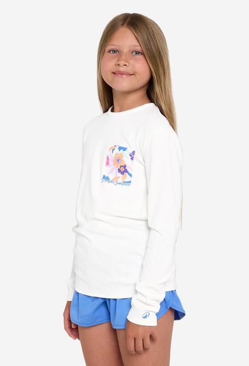 Olaian UV-Shirt Surfen Kinder kurzarm 100 Simple weiss