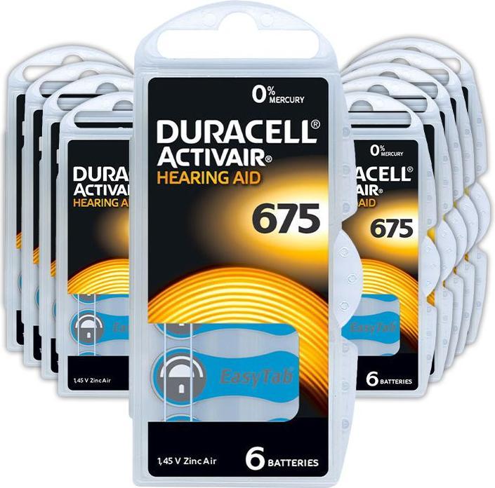 Produktbild Duracell Activair 675 - Hörgerätebatterien (60 Stk., 675, A675, PR44, 625 mAh)