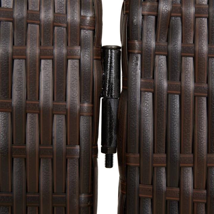 Actual product image VidaXL Screen 6-piece brown poly rattan,Colour: Brown,Material: Poly